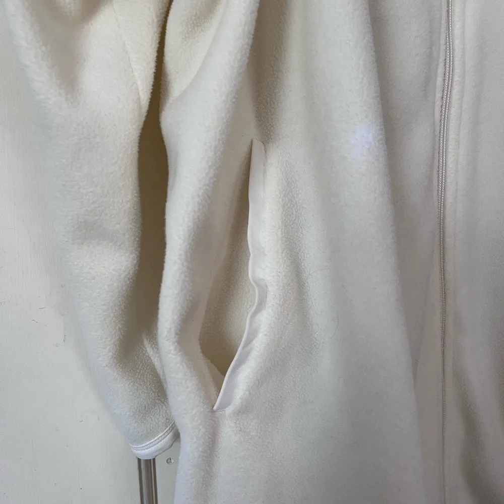 Women's ivory white Fleece Jacket - Picture 2 of 2